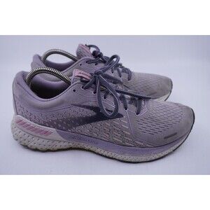 Brooks Adrenaline 21 Womens Size 9.5 Gray Purple Running Athletic Walk Shoes